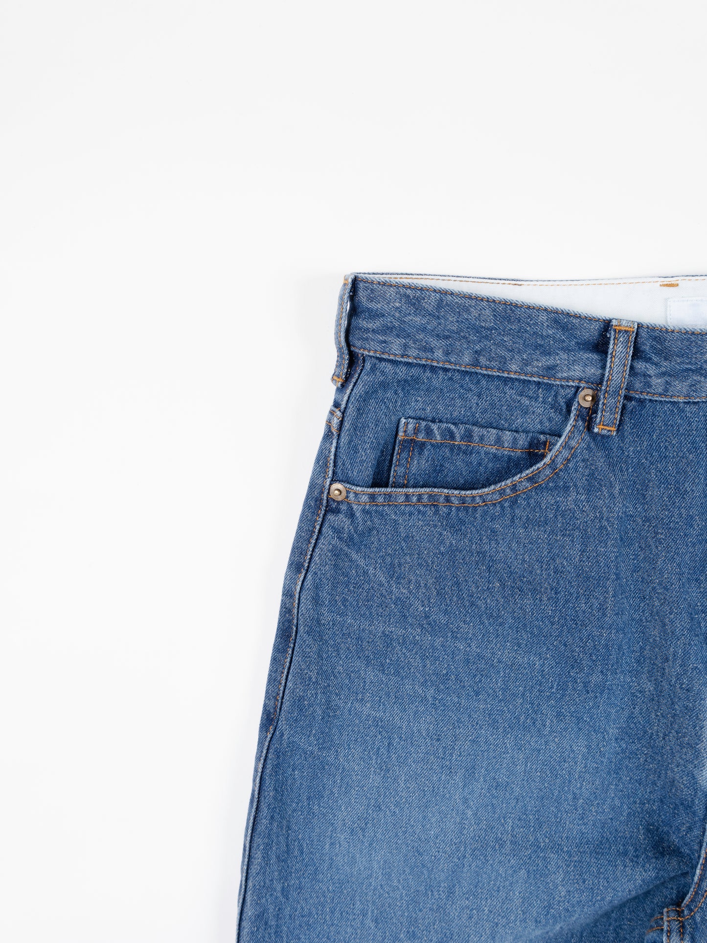 SILK/COTTON VINTAGE JEANS｜BLUE