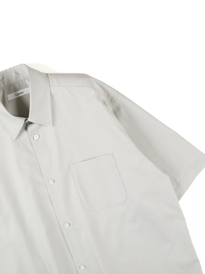 FINX COTTON TWILL HALF SLEEVE SHIRTS｜CLOUD GRAY
