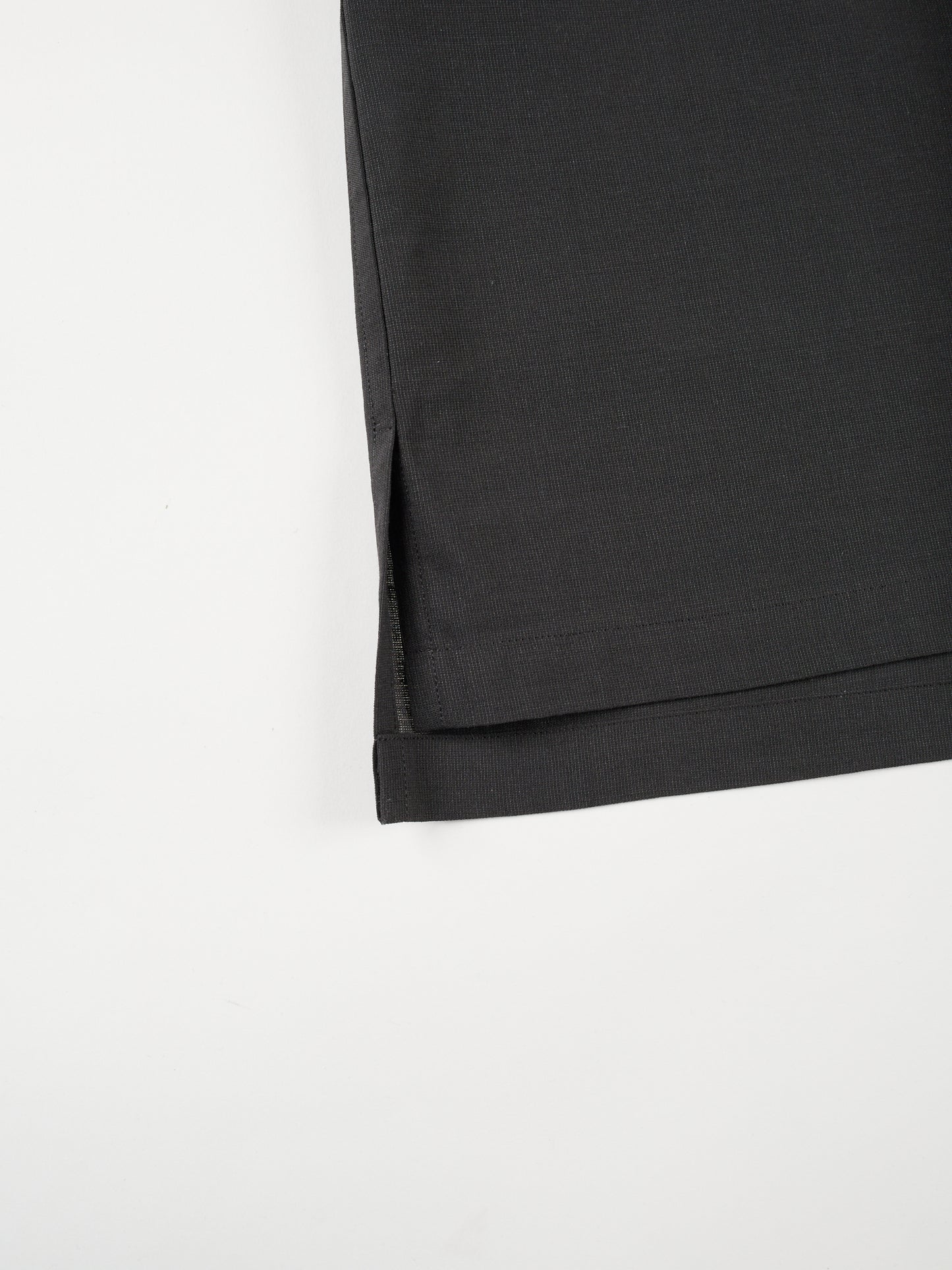 Super160's WOOL/ PAPER HALF SLEEVE SHIRTS｜BLACK