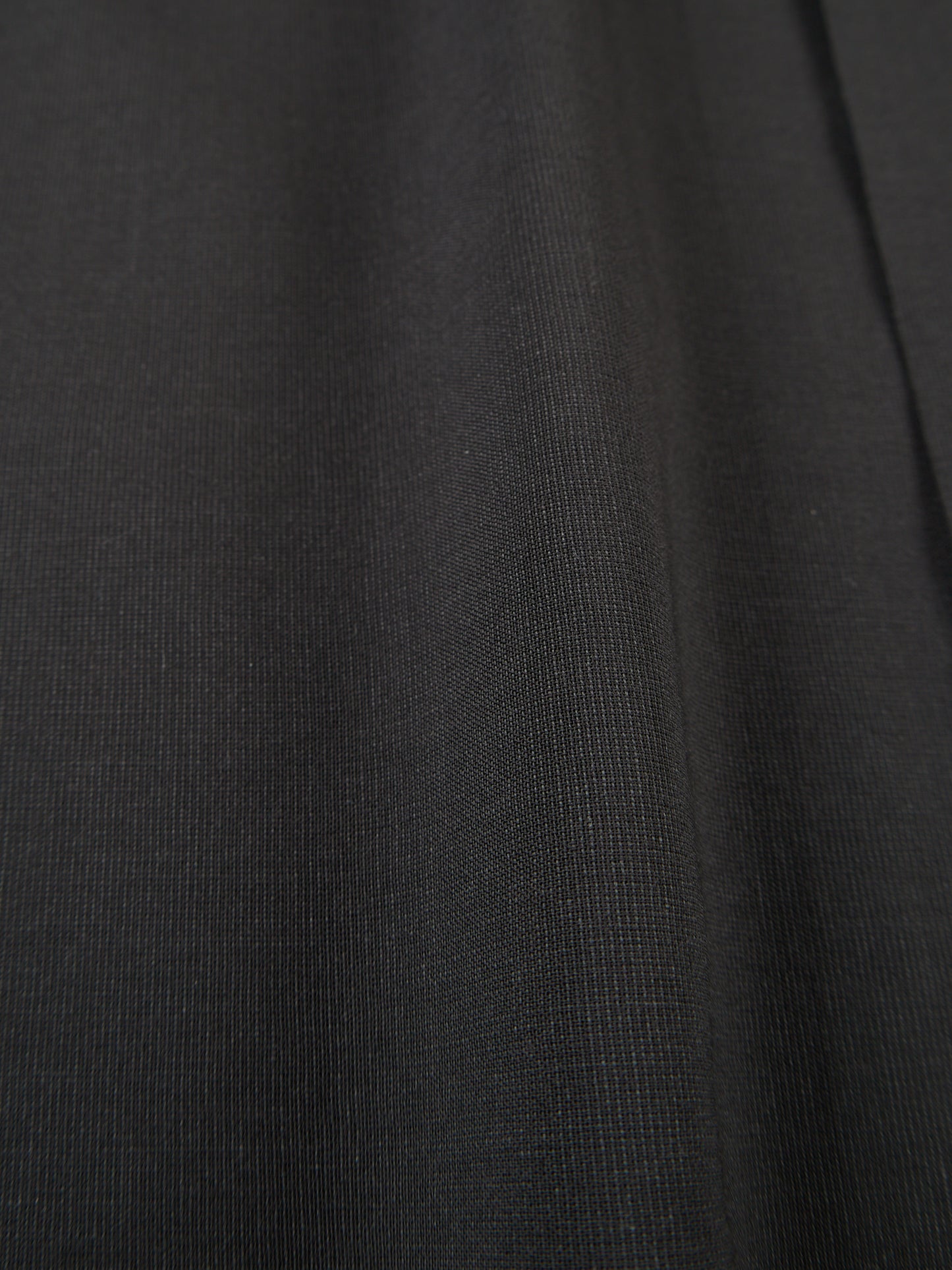 Super160's WOOL/ PAPER HALF SLEEVE SHIRTS｜BLACK