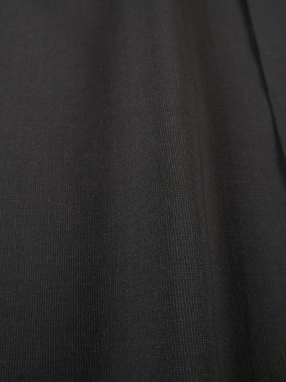 Super160's WOOL/ PAPER HALF SLEEVE SHIRTS｜BLACK