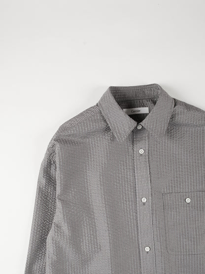SILK SUCKER CHECK SHIRTS｜GRAY CHECK