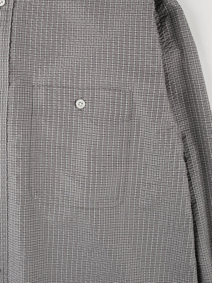 SILK SUCKER CHECK SHIRTS｜GRAY CHECK
