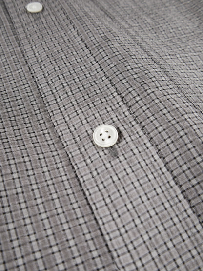 SILK SUCKER CHECK SHIRTS｜GRAY CHECK