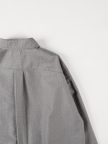 SILK SUCKER CHECK SHIRTS｜GRAY CHECK