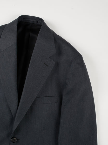 Super130's WORSTED WOOL LIGHT GABARDINE TAILORED JACKET｜TOP CHARCOAL