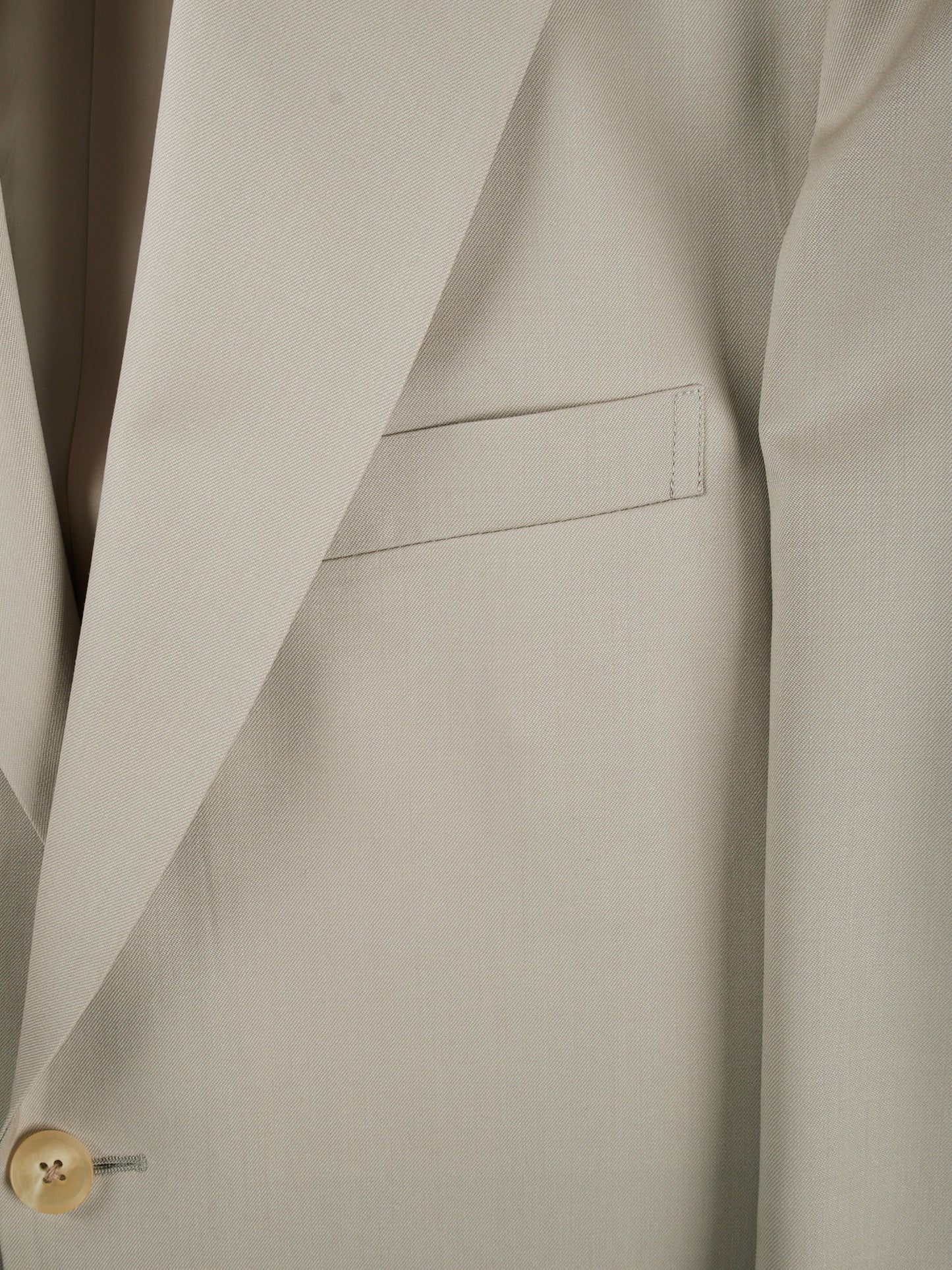 Super130's WORSTED WOOL LIGHT GABARDINE TAILORED JACKET｜DUSTY BEIGE