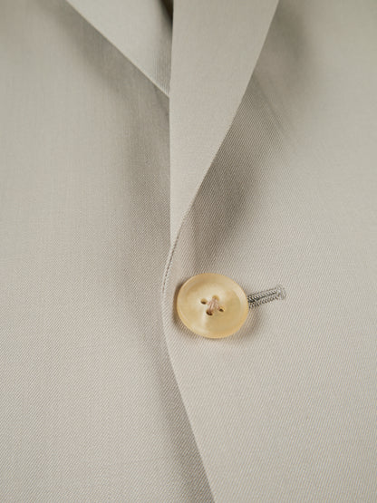 Super130's WORSTED WOOL LIGHT GABARDINE TAILORED JACKET｜DUSTY BEIGE