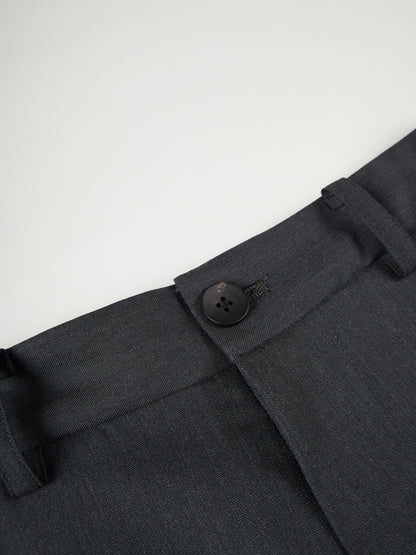 Super130's WOOL LIGHT GABARDINE SHORT PANTS｜TOP CHARCOAL