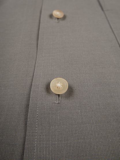 Super160's WOOL/ PAPER HALF SLEEVE SHIRTS｜GRAY