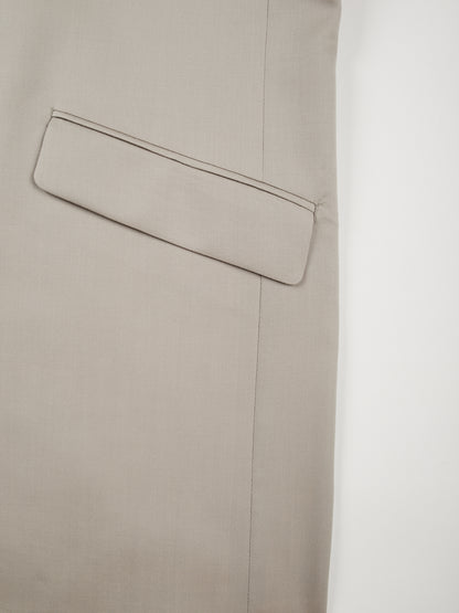 Super130's WOOL LIGHT GABARDINE TAILORED JACKET for WOMEN｜DUSTY BEIGE