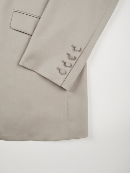 Super130's WOOL LIGHT GABARDINE TAILORED JACKET for WOMEN｜DUSTY BEIGE
