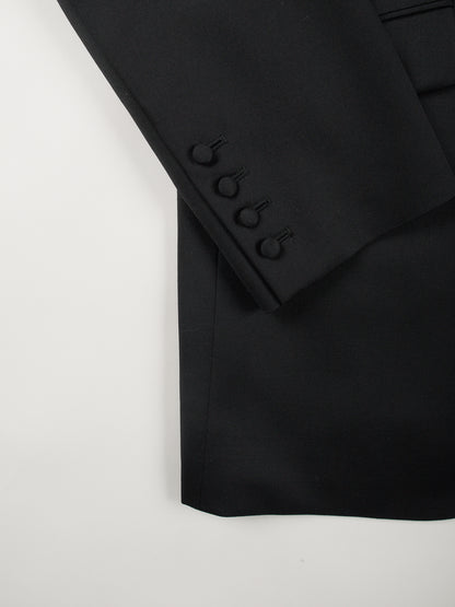 Super130's WOOL LIGHT GABARDINE TAILORED JACKET for WOMEN｜BLACK