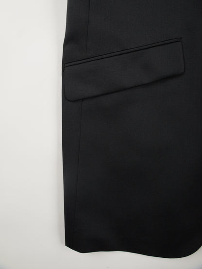 Super130's WOOL LIGHT GABARDINE TAILORED JACKET for WOMEN｜BLACK