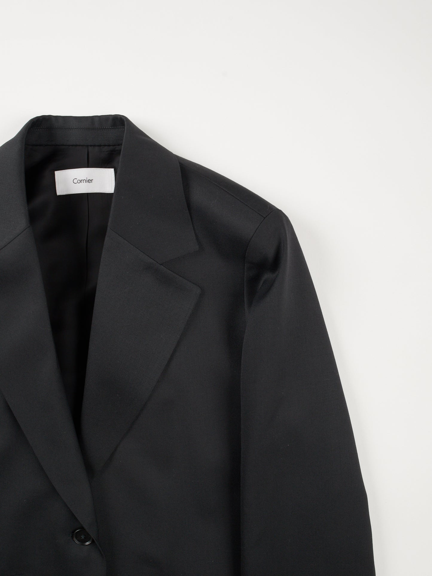 Super130's WOOL LIGHT GABARDINE TAILORED JACKET for WOMEN｜BLACK