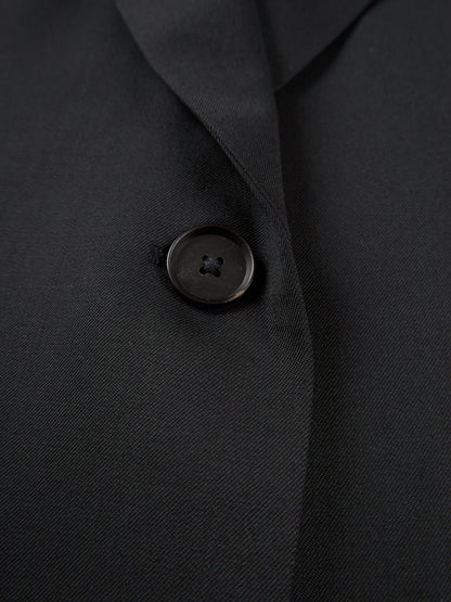 Super130's WOOL LIGHT GABARDINE TAILORED JACKET for WOMEN｜BLACK