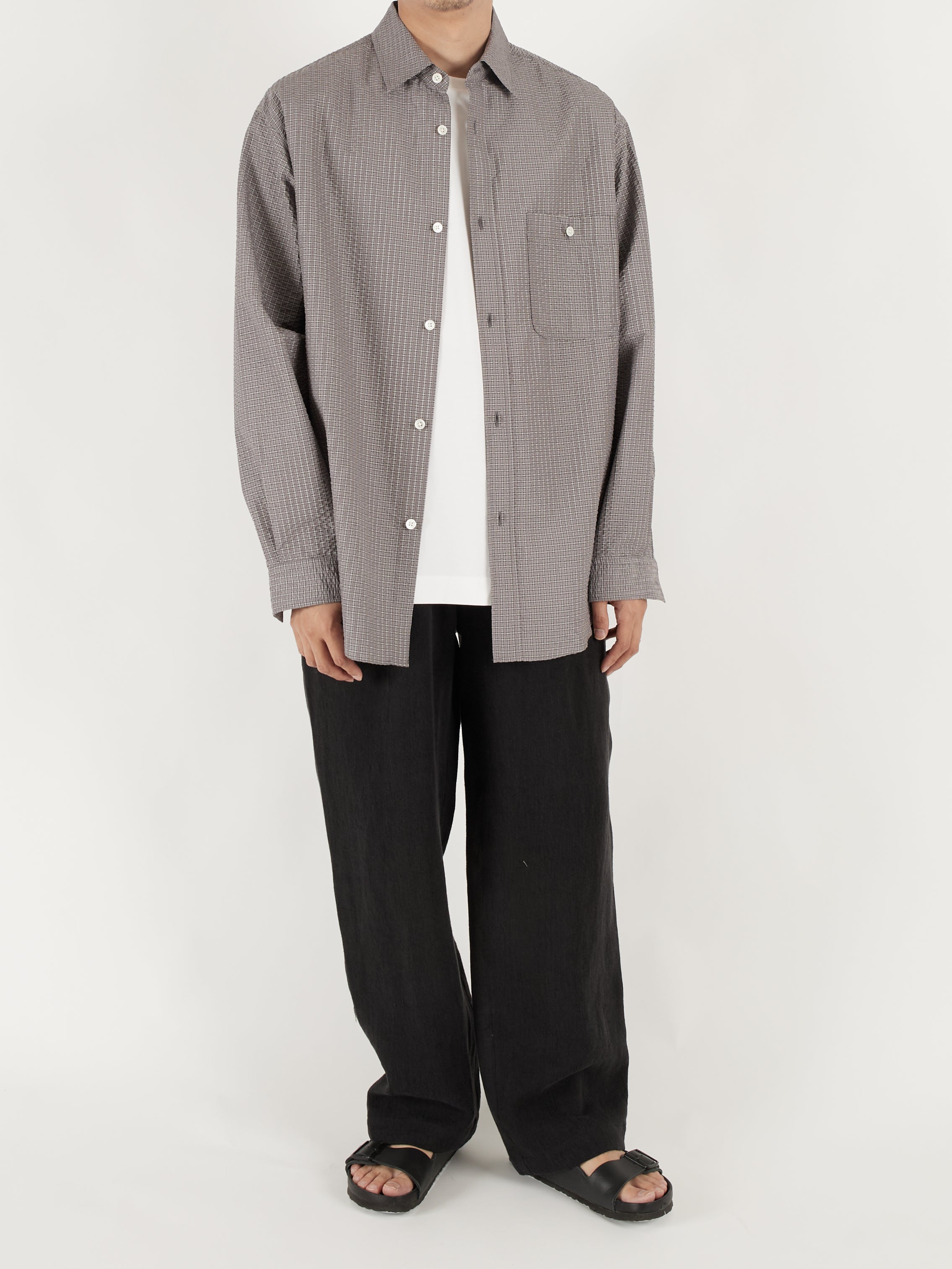 パンツ Cornier WASHED LINEN TWILL 2-TUCK PANTS WASHED LINEN TWILL 2-TUCK PANTS｜BLACK – Cornier
