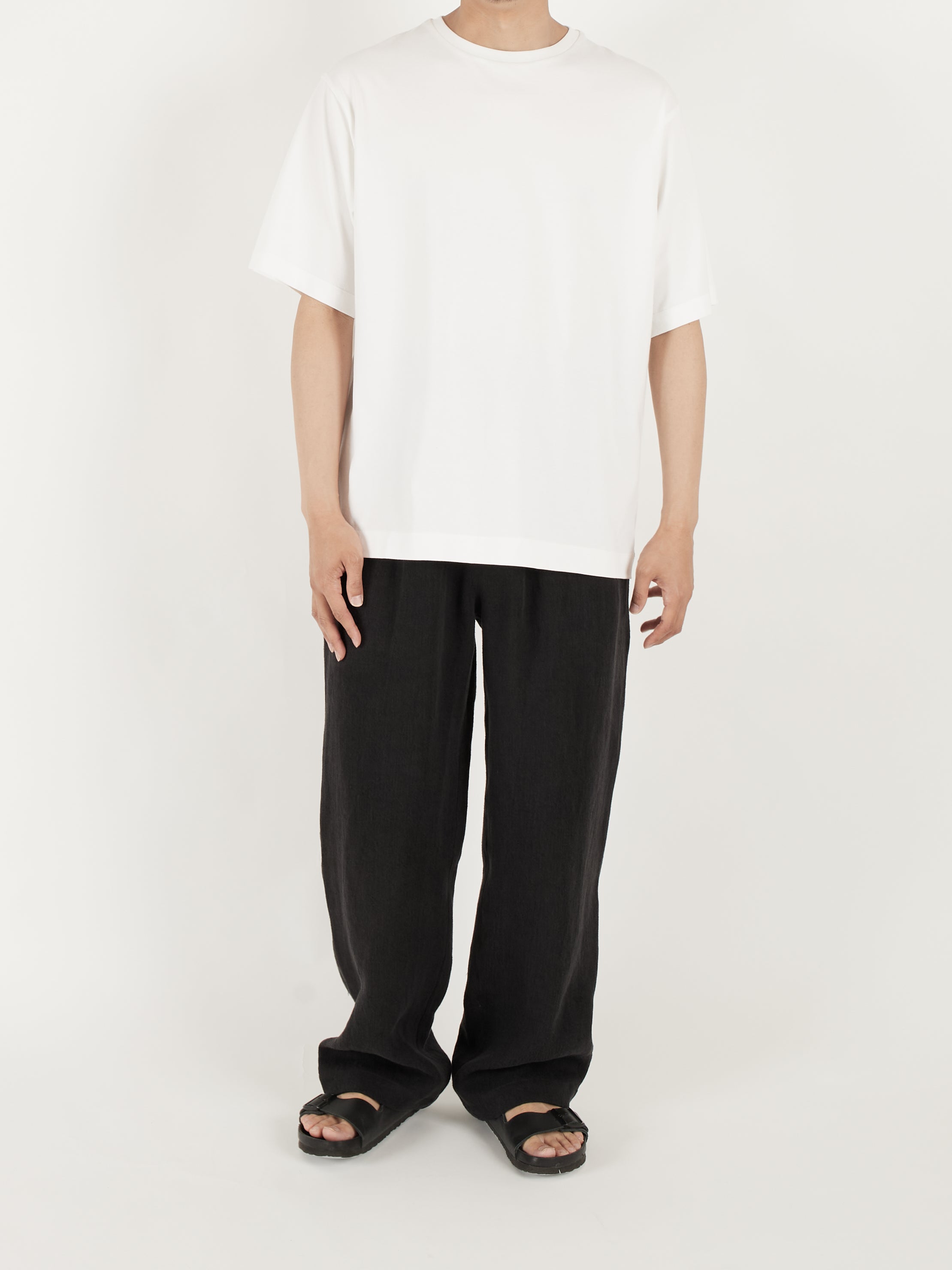 パンツ Cornier WASHED LINEN TWILL 2-TUCK PANTS LINEN/COTTON TWILL BAKER PANTS｜DARK NAVY – Cornier