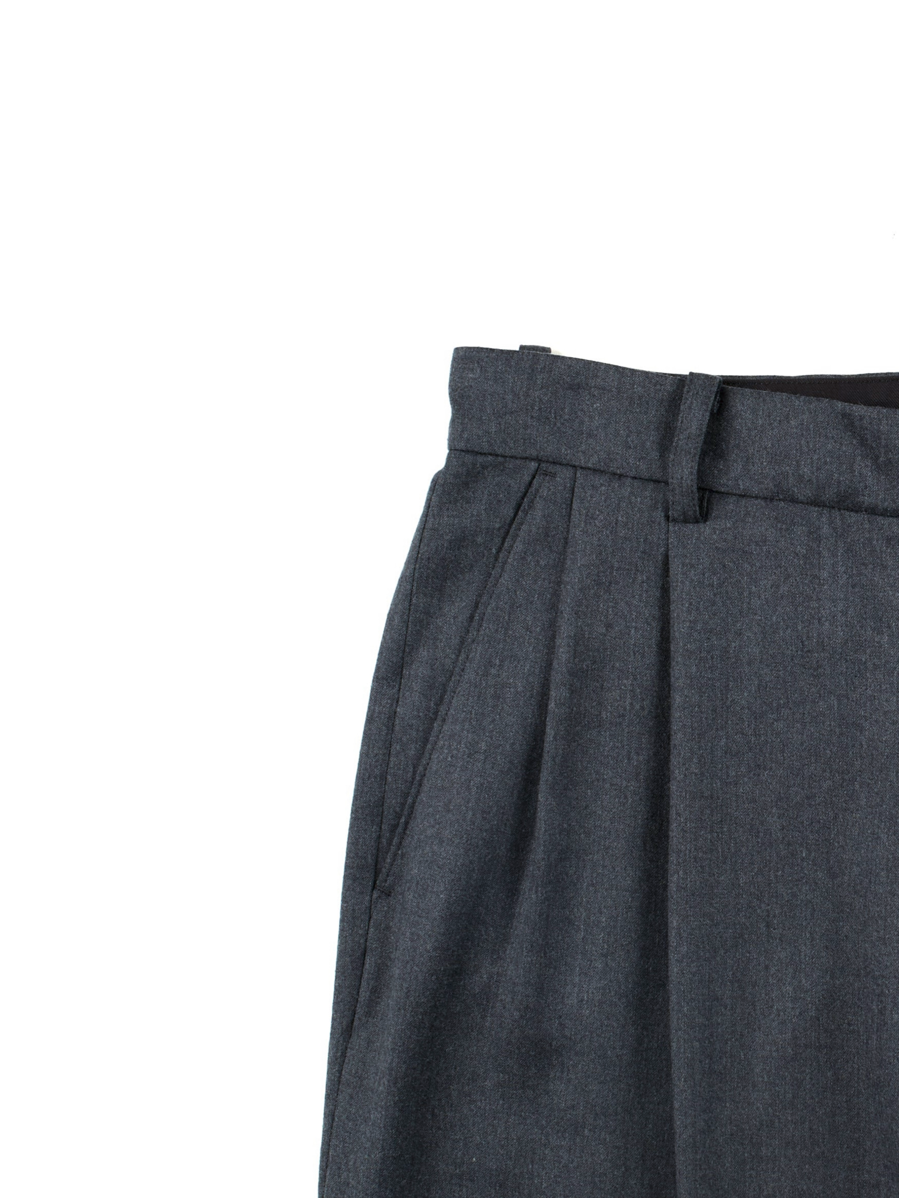 Super130's WORSTED WOOL LIGHT MILLED WIDE PANTS|TOP GRAY – Cornier Super130's WORSTED WOOL LIGHT MILLED WIDE PANTS|TOP GRAY – Cornier