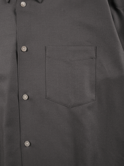 Super160's WOOL LIGHT MILLED SHIRTS｜MOCHA