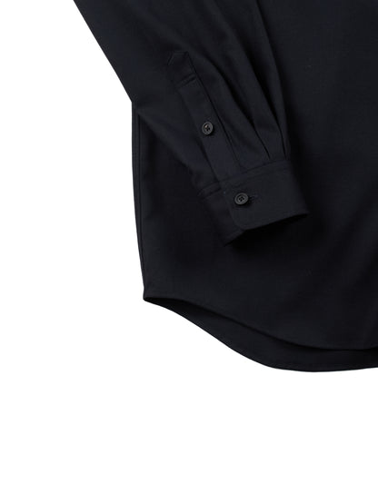 Super160's WOOL LIGHT MILLED SHIRTS｜SPACE NAVY