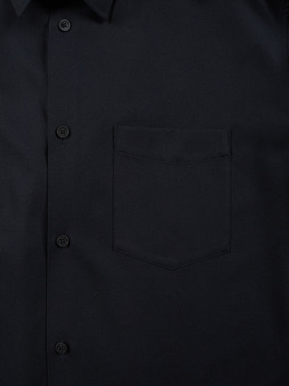 Super160's WOOL LIGHT MILLED SHIRTS｜SPACE NAVY