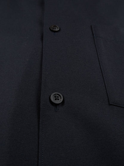 Super160's WOOL LIGHT MILLED SHIRTS｜SPACE NAVY