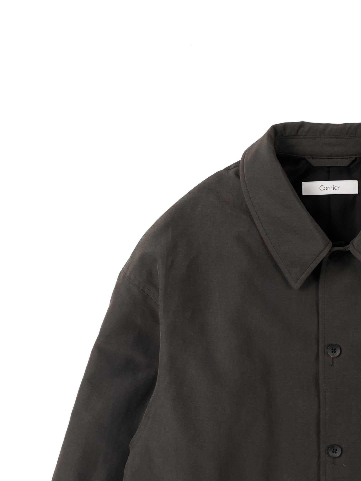 BRAZIL SILK COTTON INSULATED SHIRTS｜DARK BROWN
