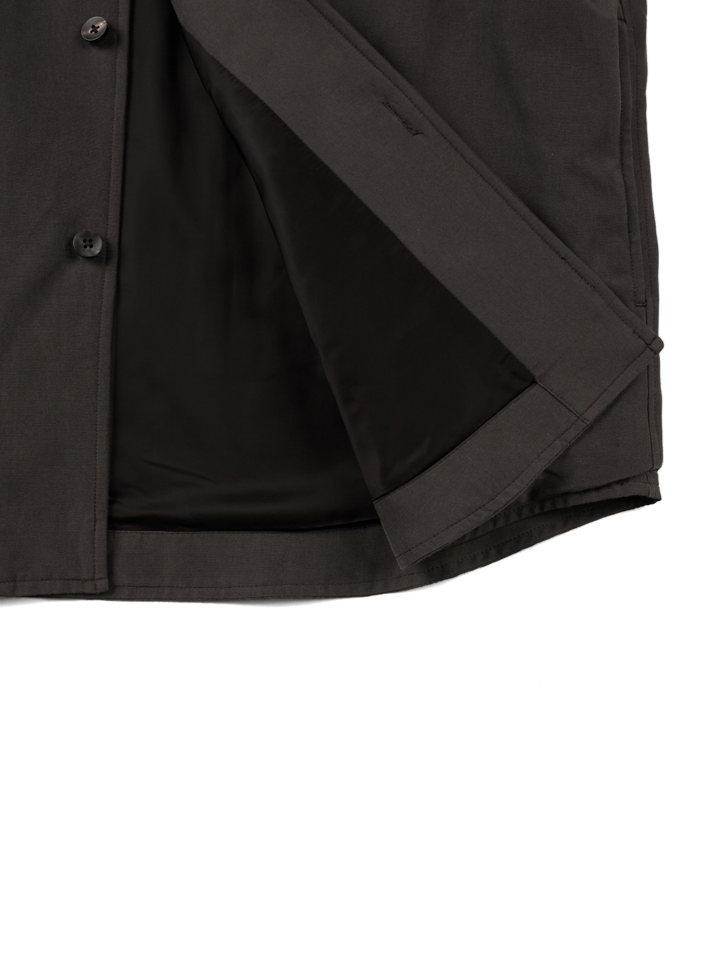 BRAZIL SILK COTTON INSULATED SHIRTS｜DARK BROWN