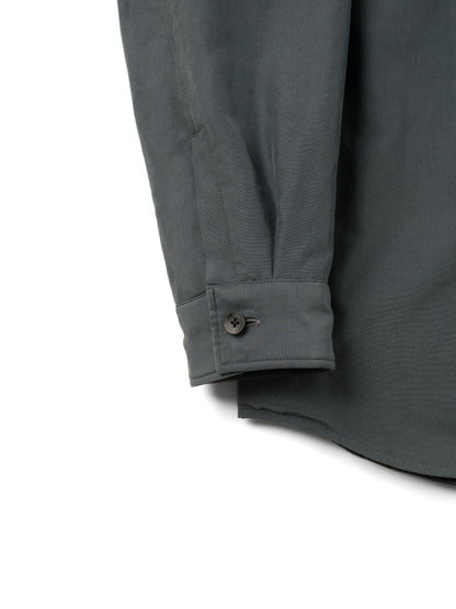 BRAZIL SILK COTTON INSULATED SHIRTS｜BLUE GRAY