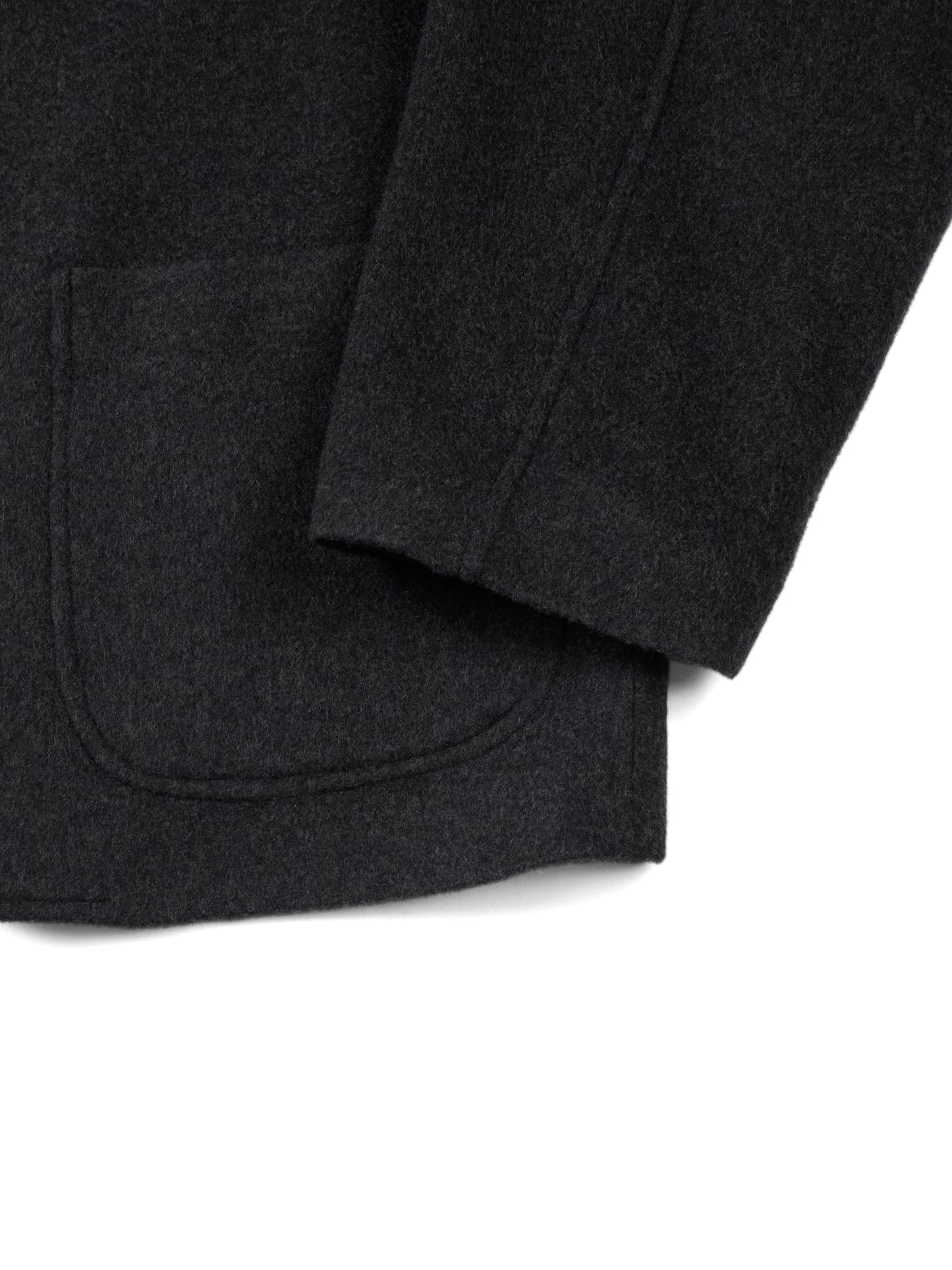 WOOL/CASHMERE MOSSER OVERSIZED JACKET｜TOP BLACK