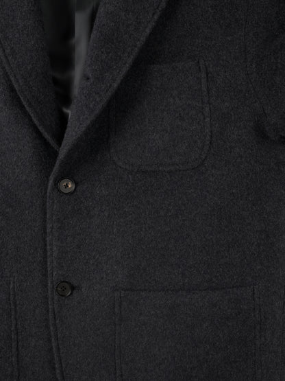 WOOL/CASHMERE MOSSER OVERSIZED JACKET｜TOP BLACK