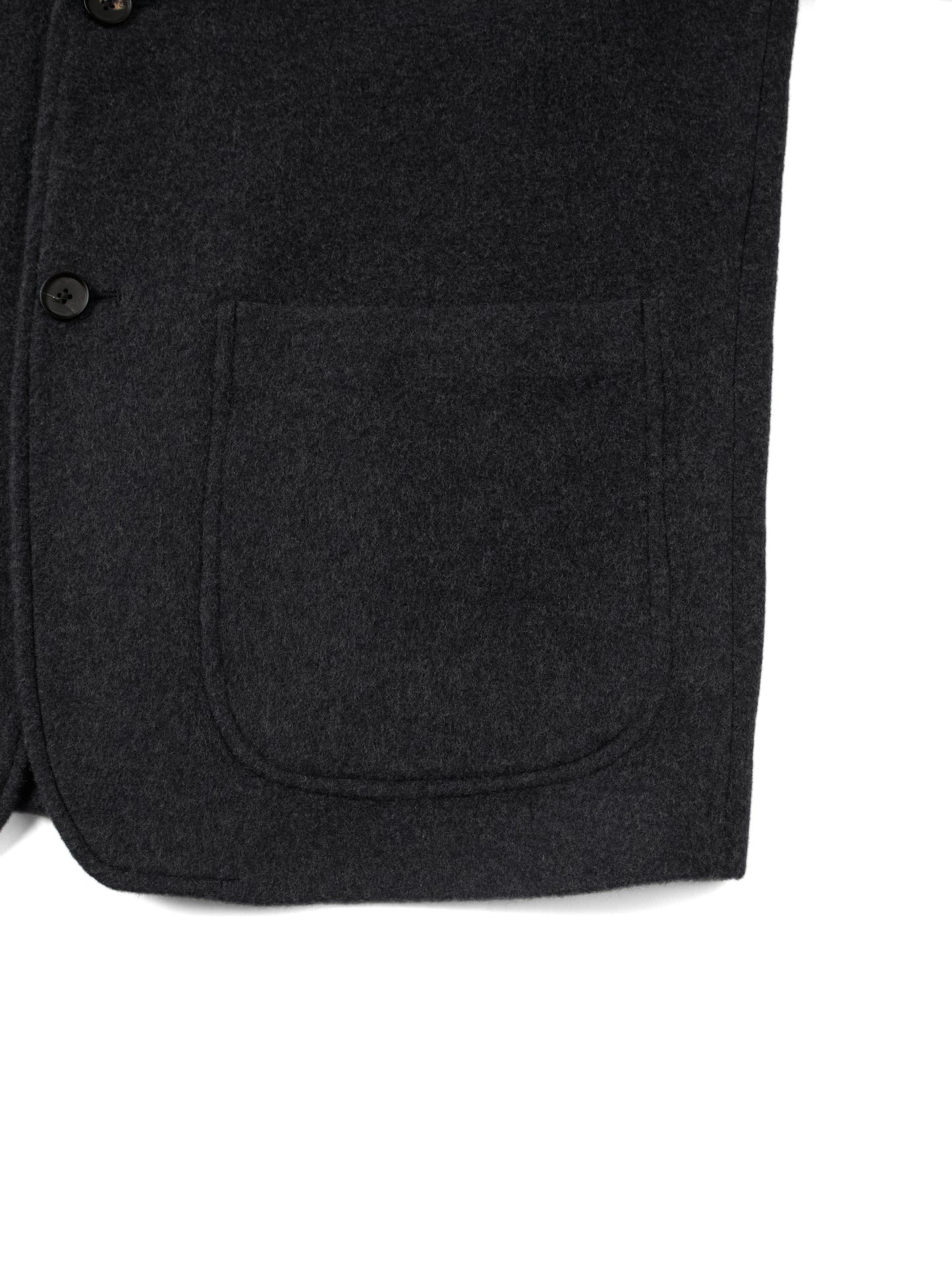 WOOL/CASHMERE MOSSER OVERSIZED JACKET｜TOP BLACK