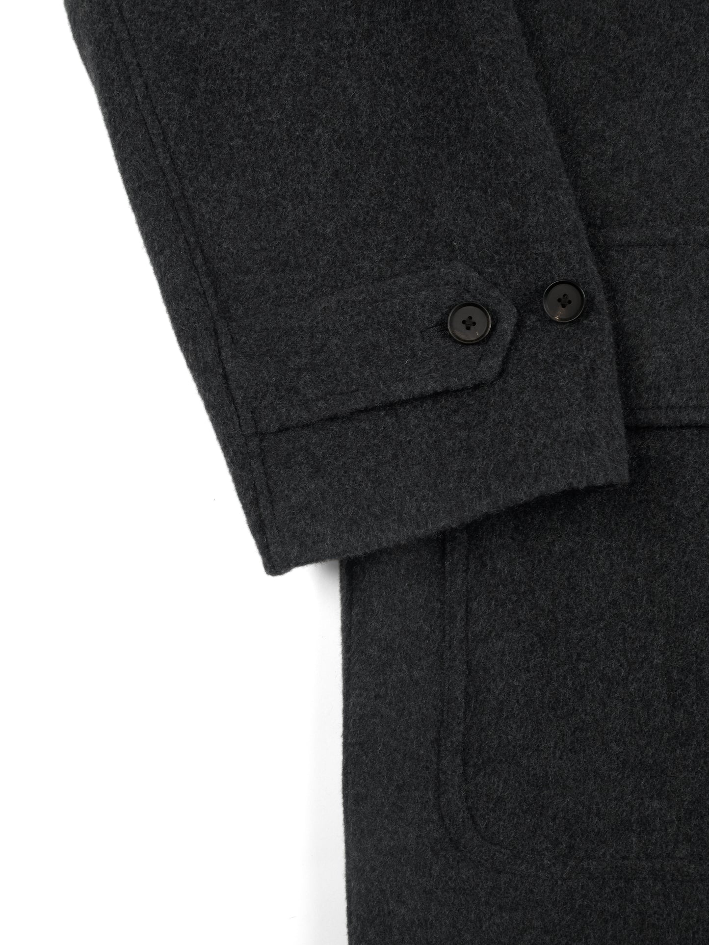 WOOL/CASHMERE MOSSER BALMACAAN COAT｜TOP BLACK