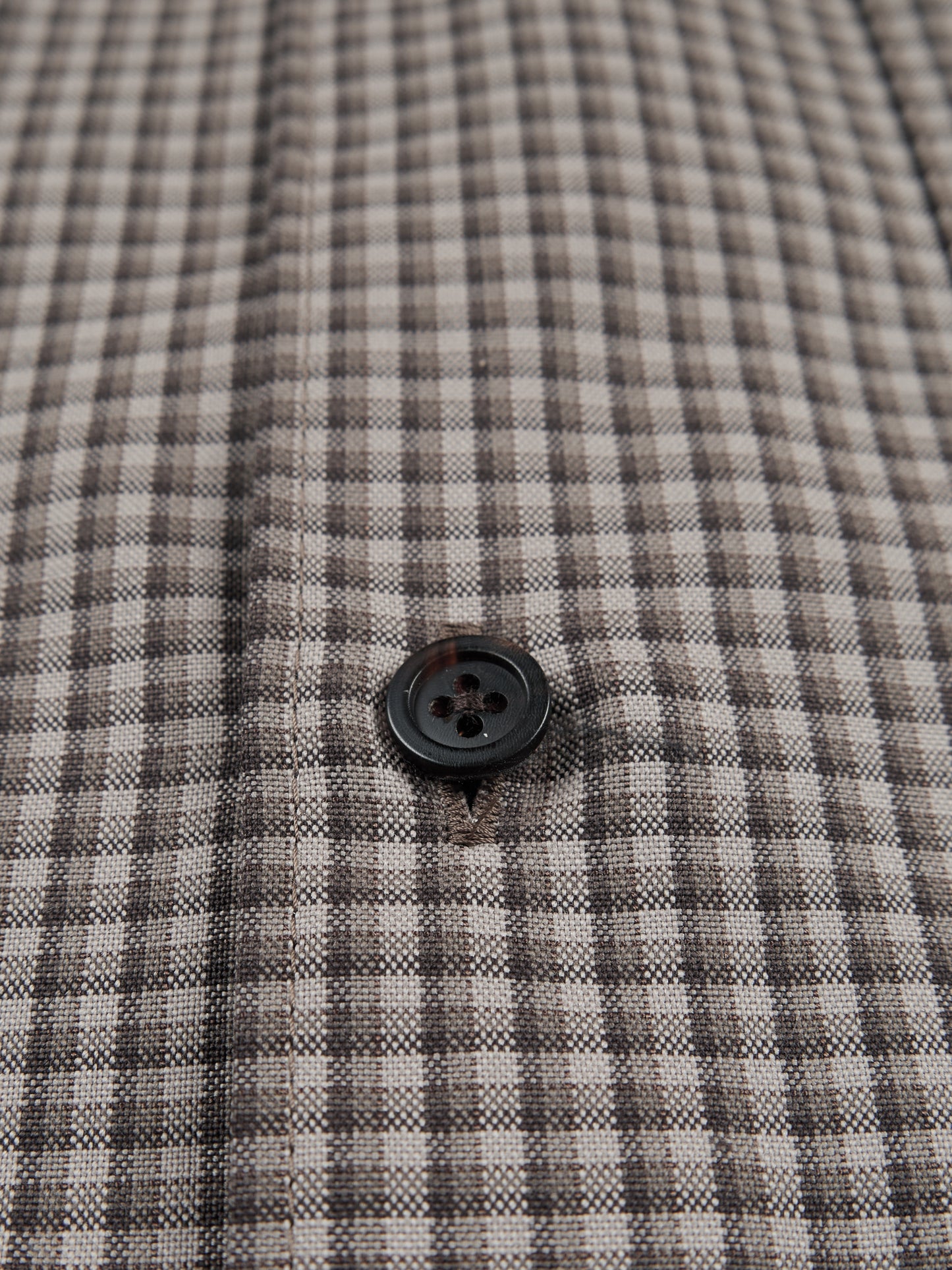Super160's WOOL/SILK CHECK SHIRTS｜BROWN CHECK