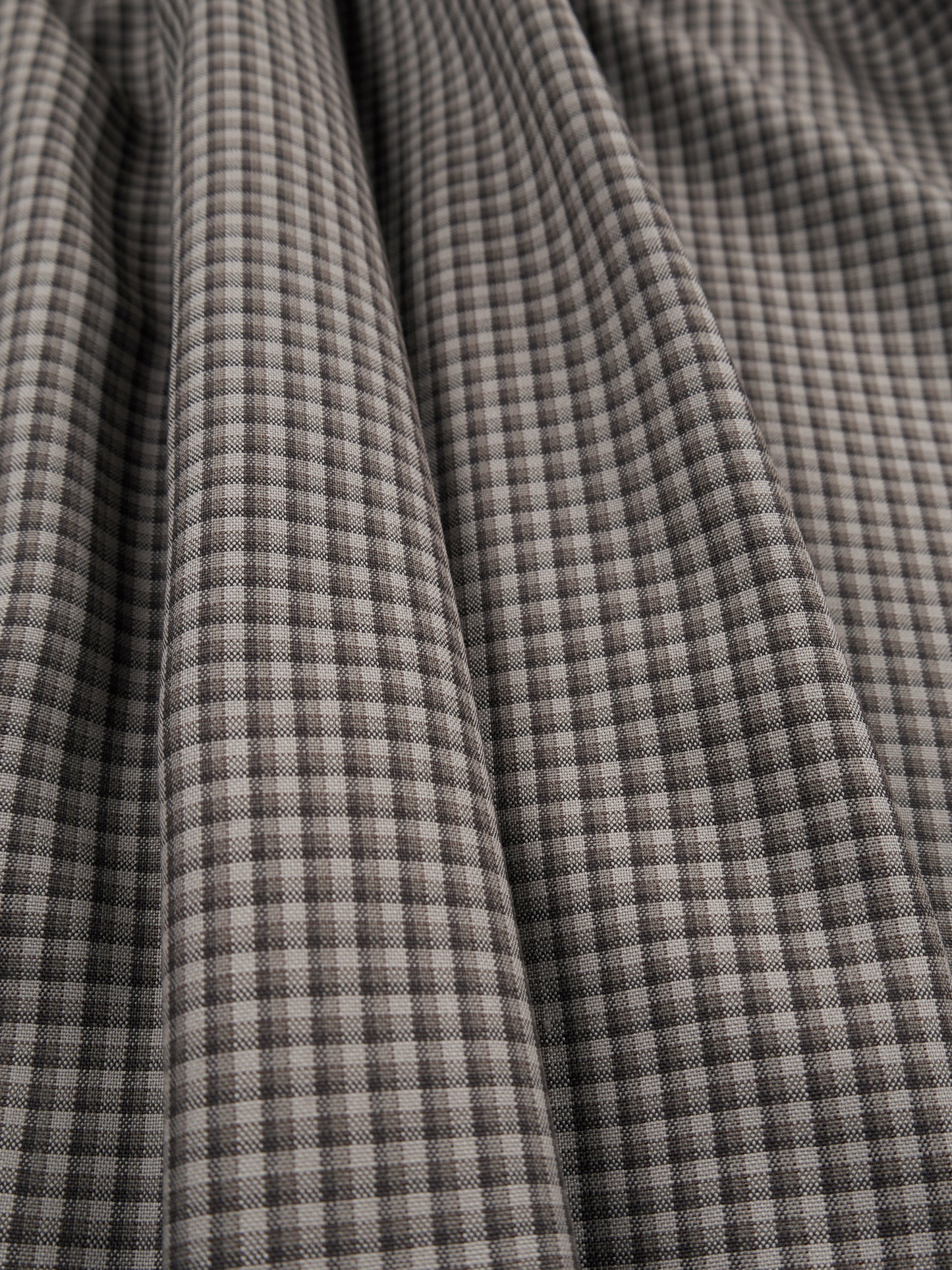Super160's WOOL/SILK CHECK SHIRTS｜BROWN CHECK
