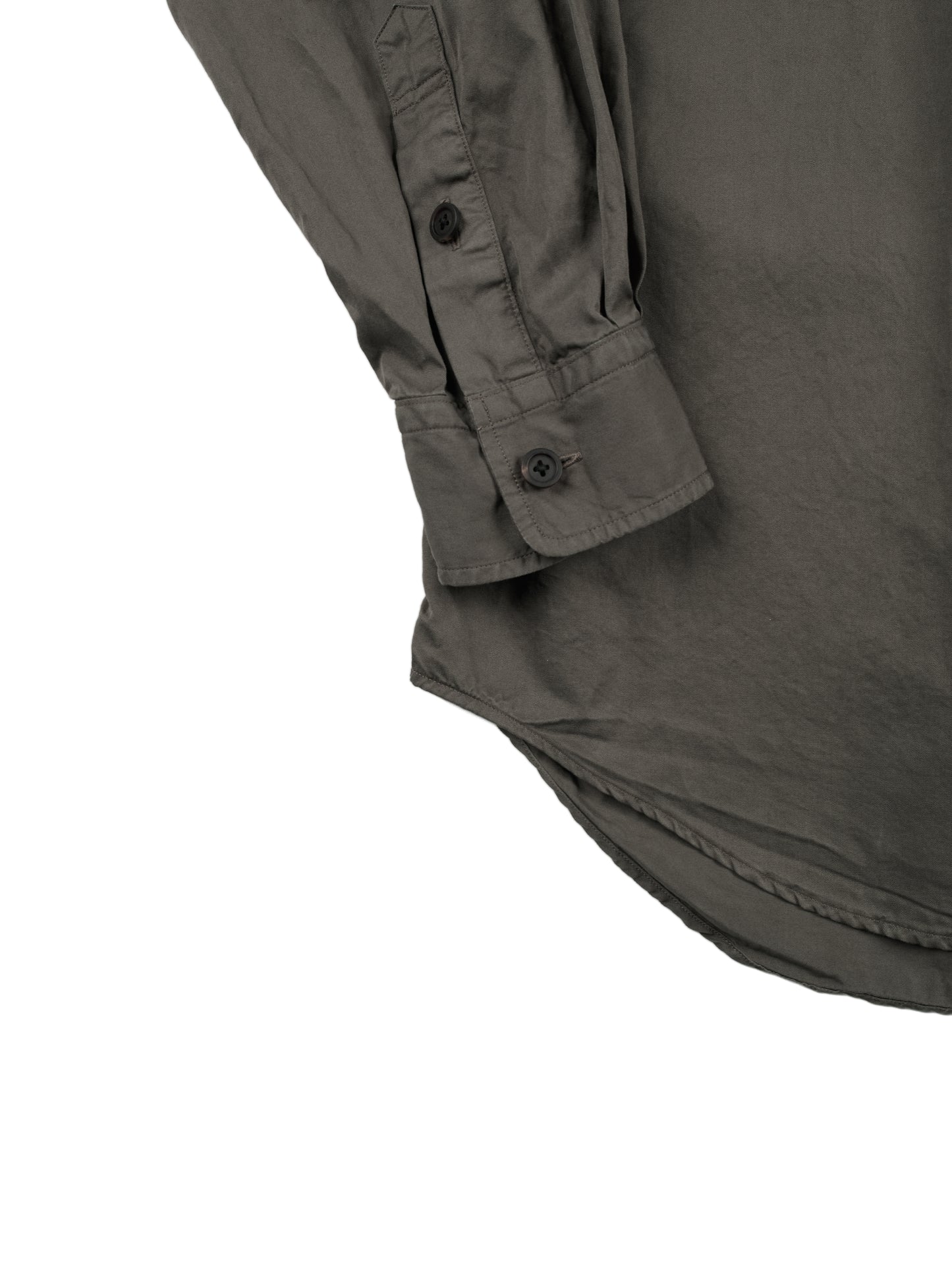 GARMENT DYED FINX COTTON TWILL BIG SHIRTS｜SMOKY BROWN
