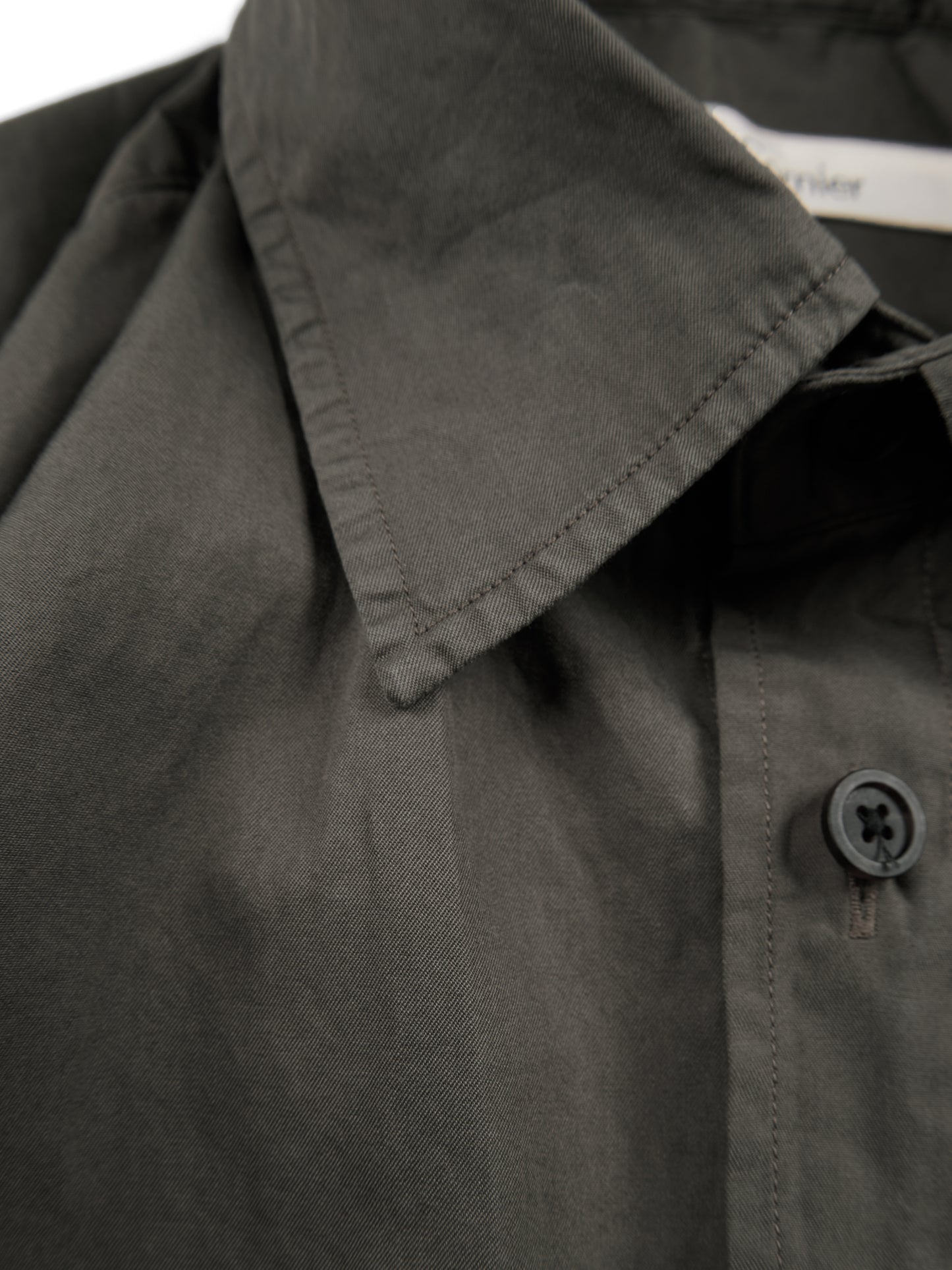 GARMENT DYED FINX COTTON TWILL BIG SHIRTS｜SMOKY BROWN