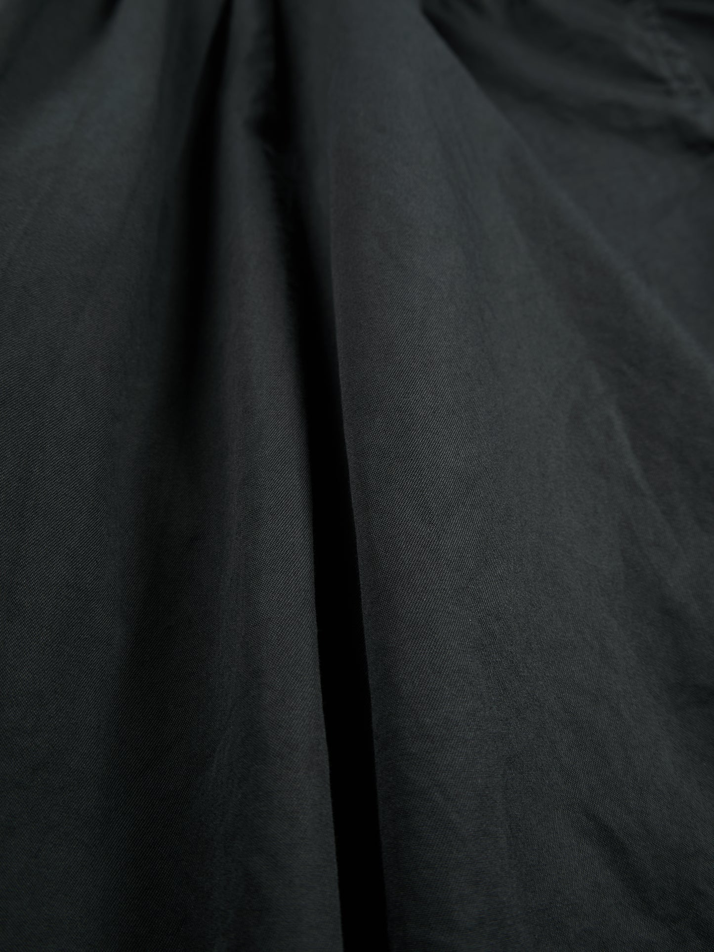 GARMENT DYED FINX COTTON TWILL BIG SHIRTS｜INK BLACK