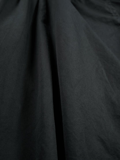 GARMENT DYED FINX COTTON TWILL BIG SHIRTS｜INK BLACK