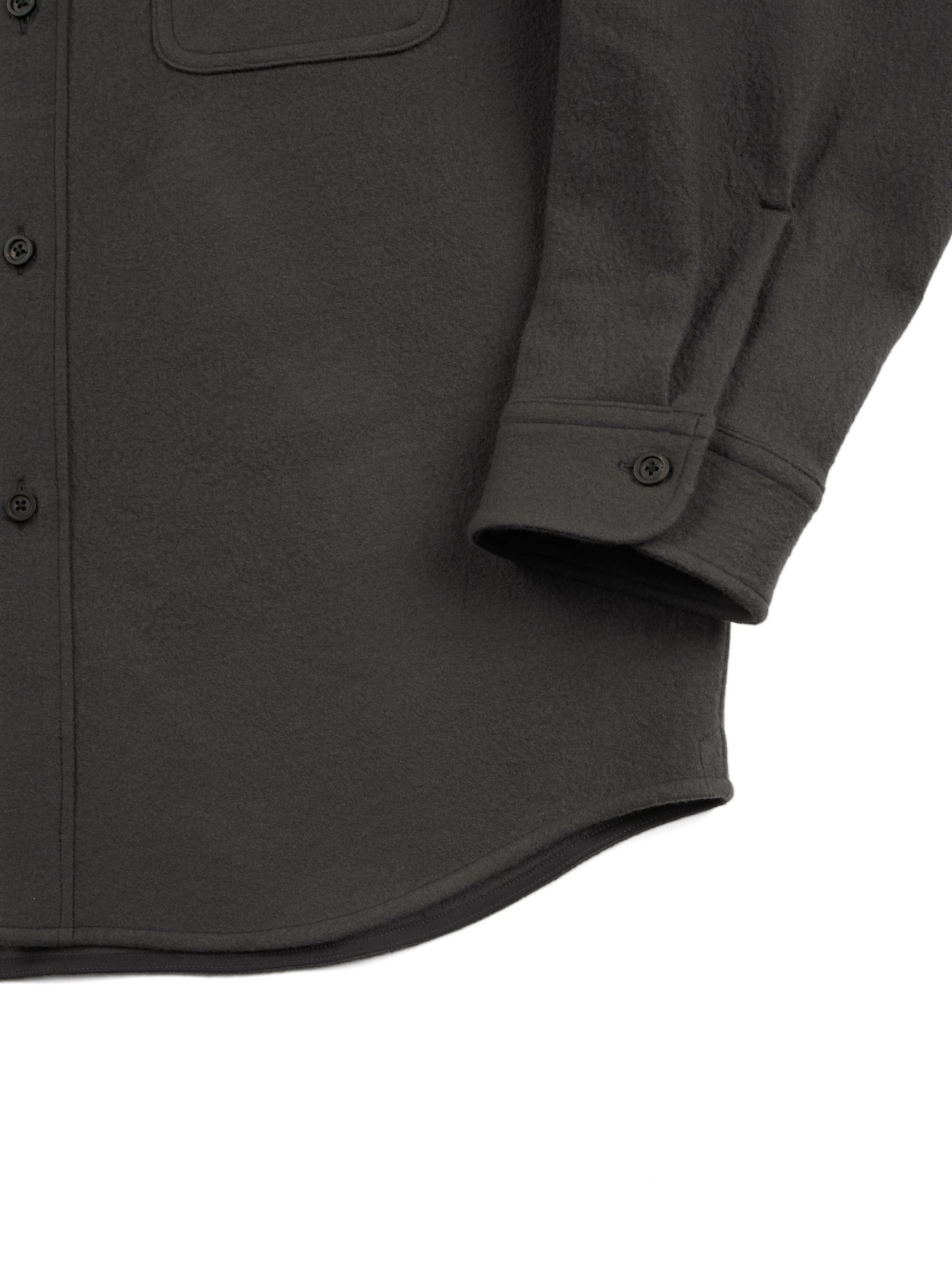 Super160's WOOL CRATER JERSEY SHIRTS｜GRAY