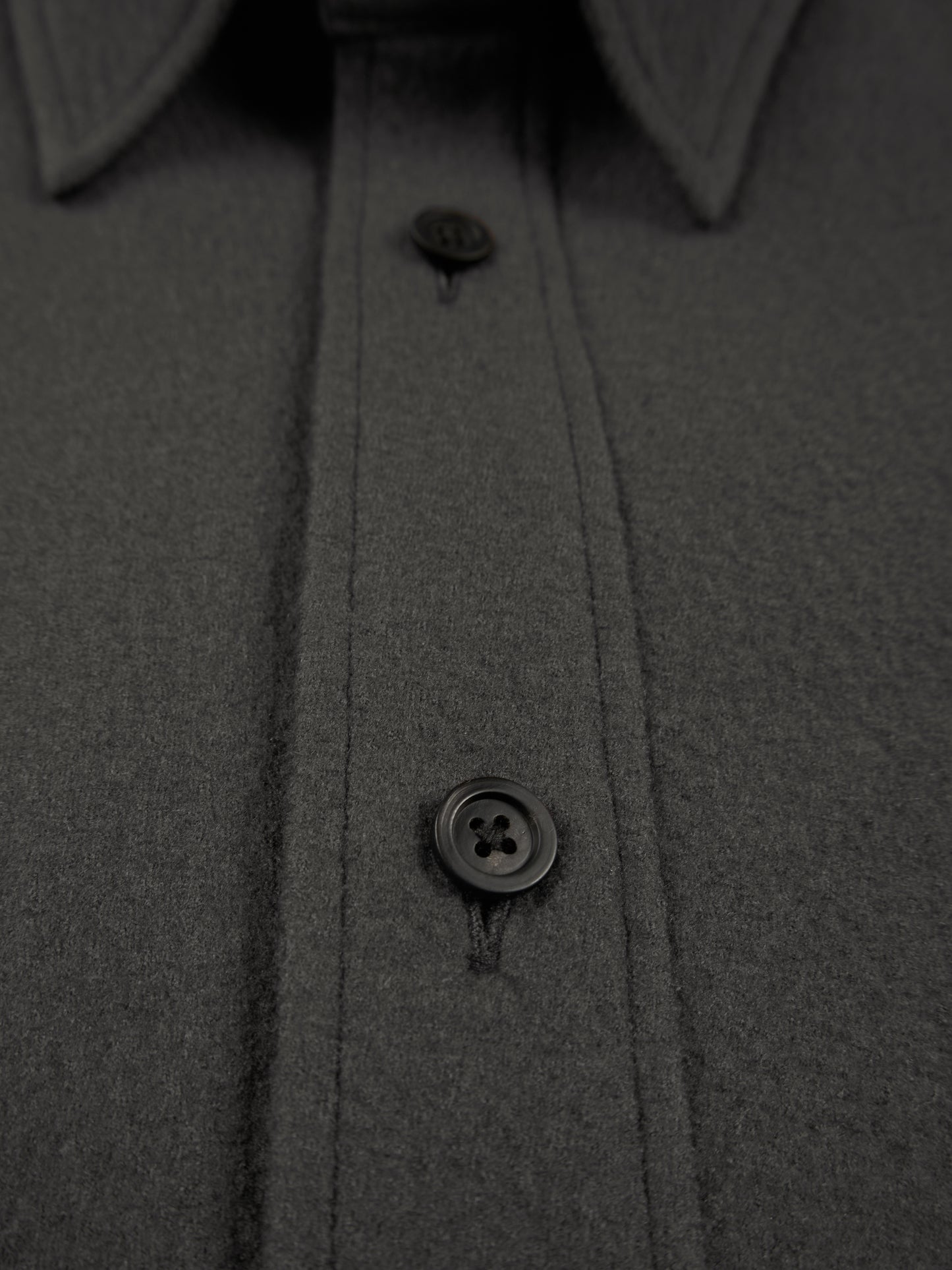 Super160's WOOL CRATER JERSEY SHIRTS｜GRAY