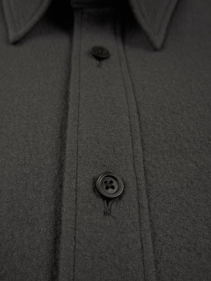 Super160's WOOL CRATER JERSEY SHIRTS｜GRAY