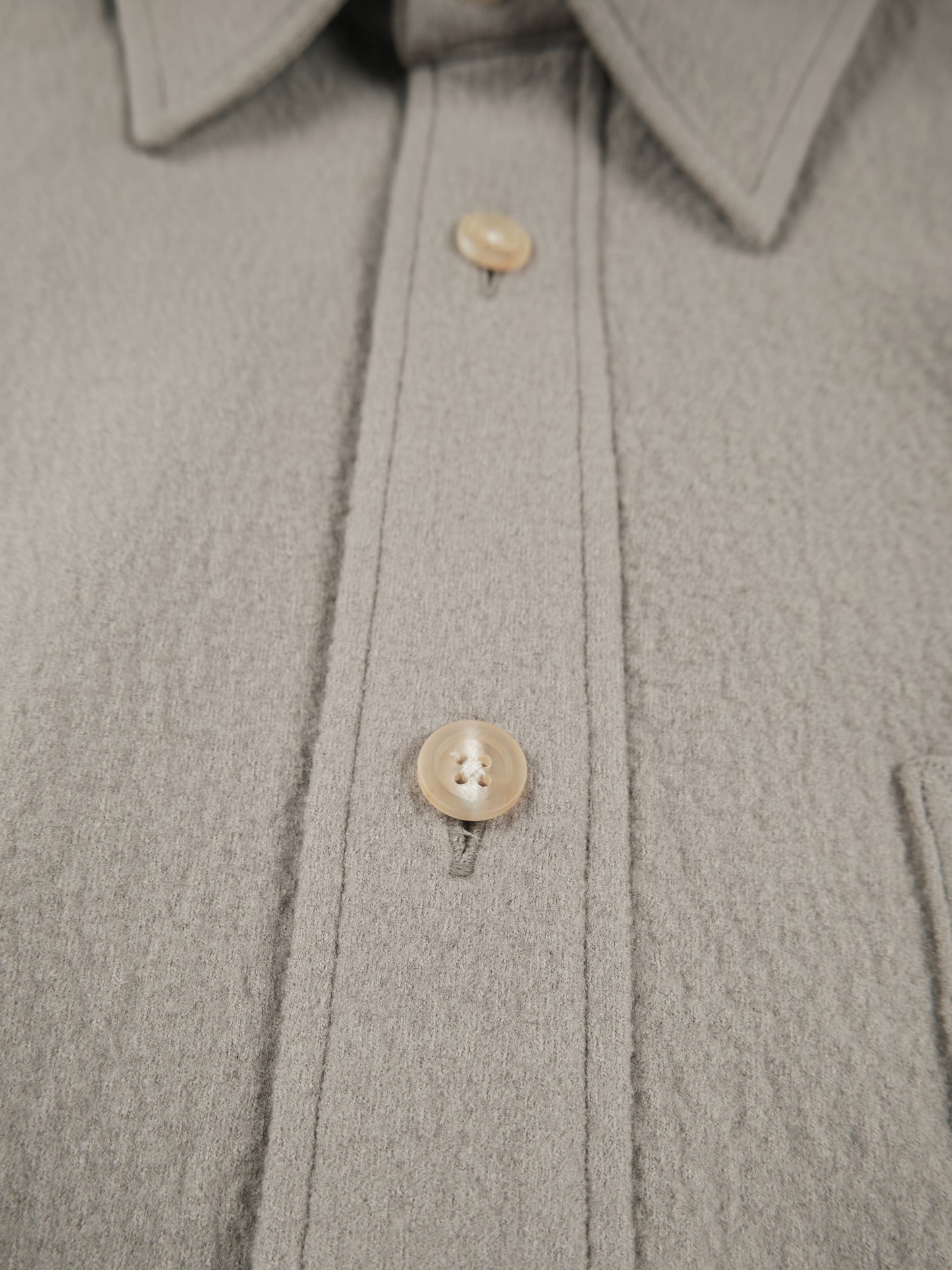 Super160's WOOL CRATER JERSEY SHIRTS｜GREIGE