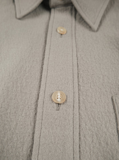 Super160's WOOL CRATER JERSEY SHIRTS｜GREIGE