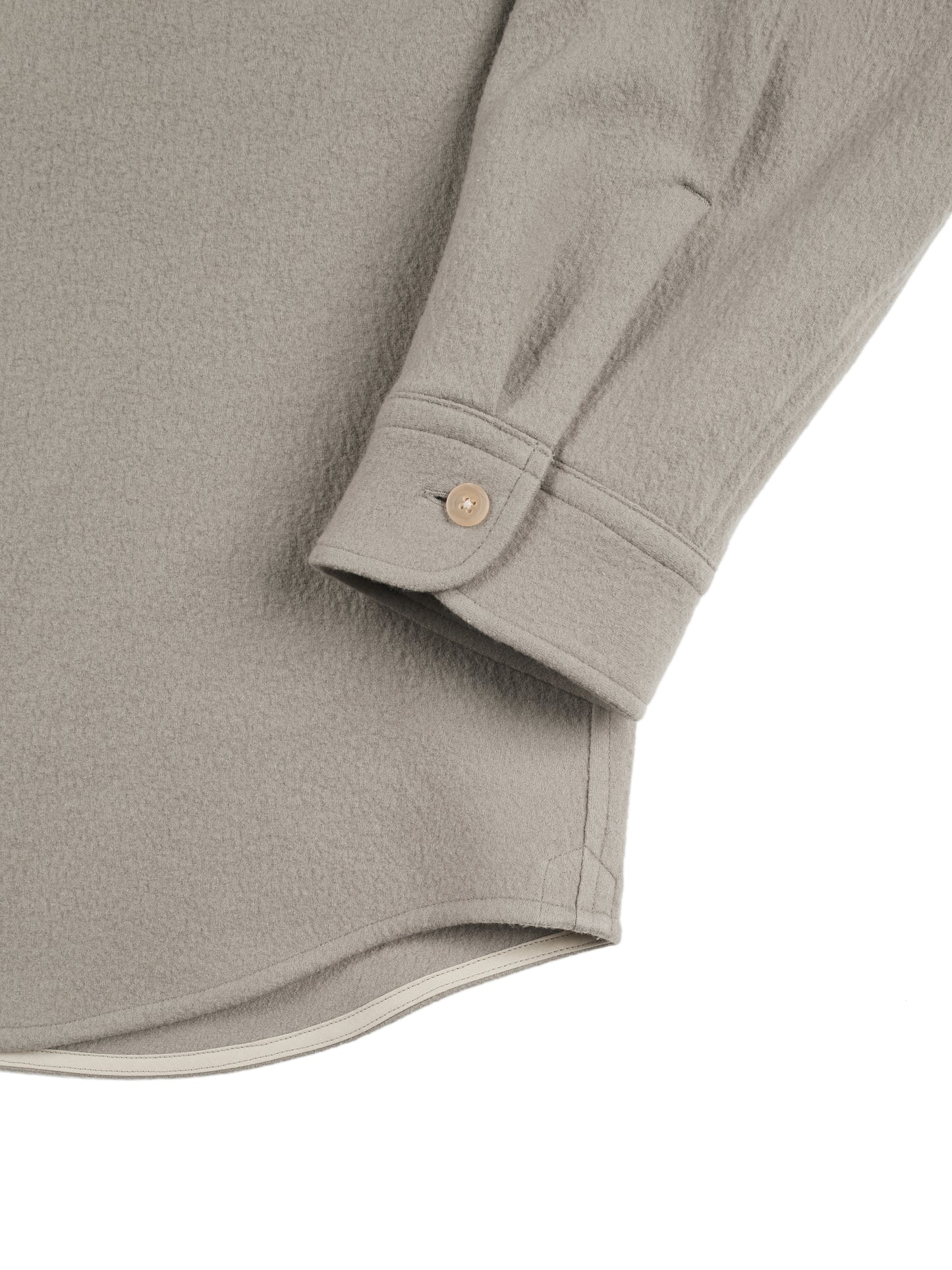 Super160's WOOL CRATER JERSEY SHIRTS｜GREIGE