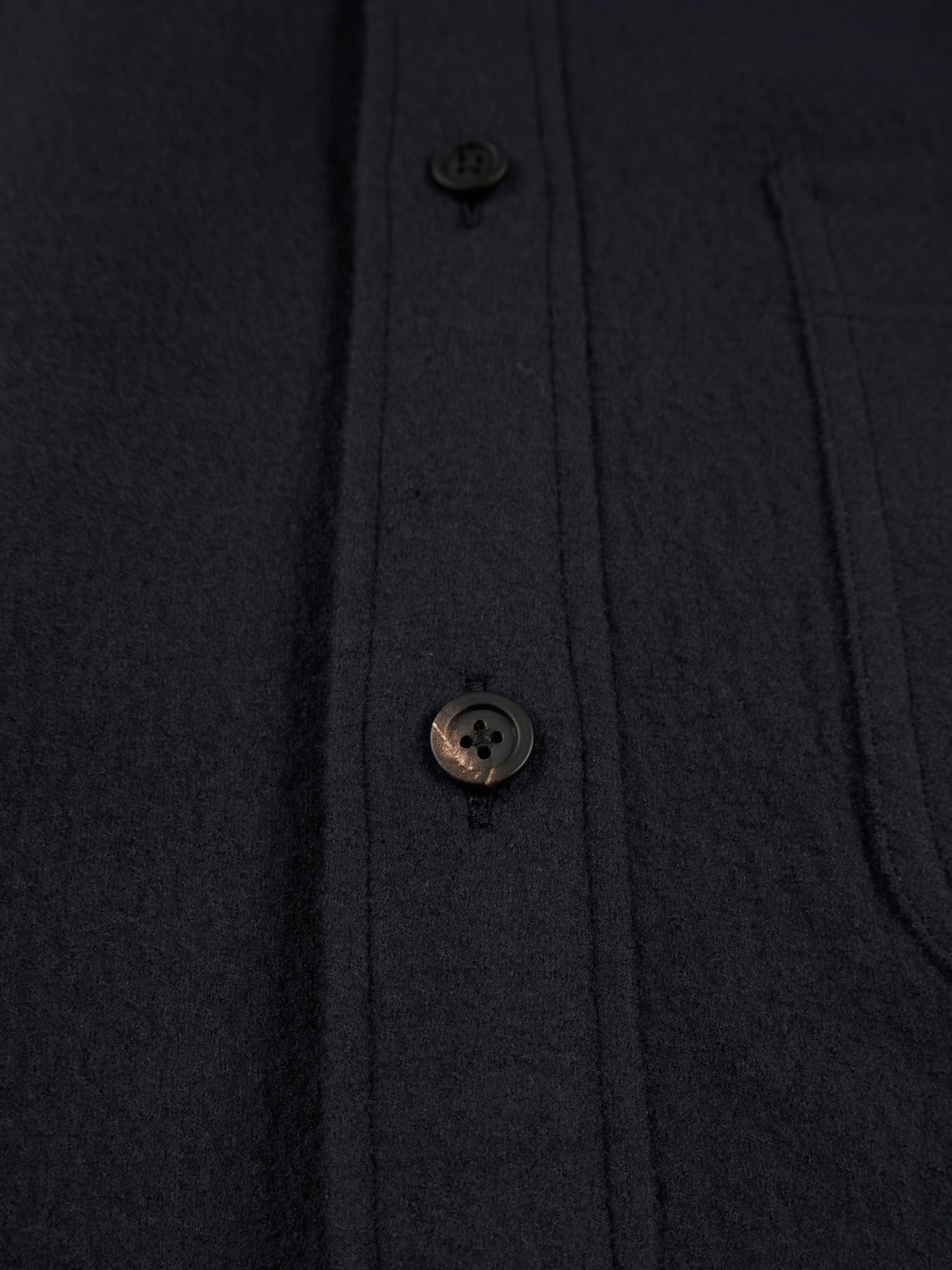 Super160's WOOL CRATER JERSEY SHIRTS｜BLACK