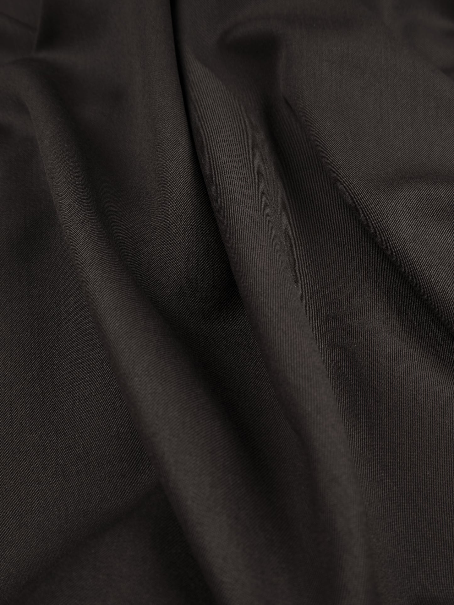 Super130's WOOL CHAMBRAY GABARDINE SHIRTS DRESS｜BLACK BROWN