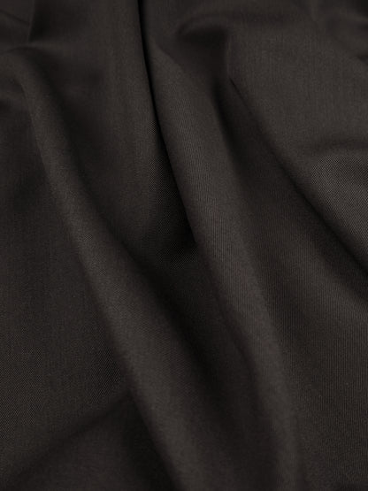 Super130's WOOL CHAMBRAY GABARDINE SHIRTS DRESS｜BLACK BROWN