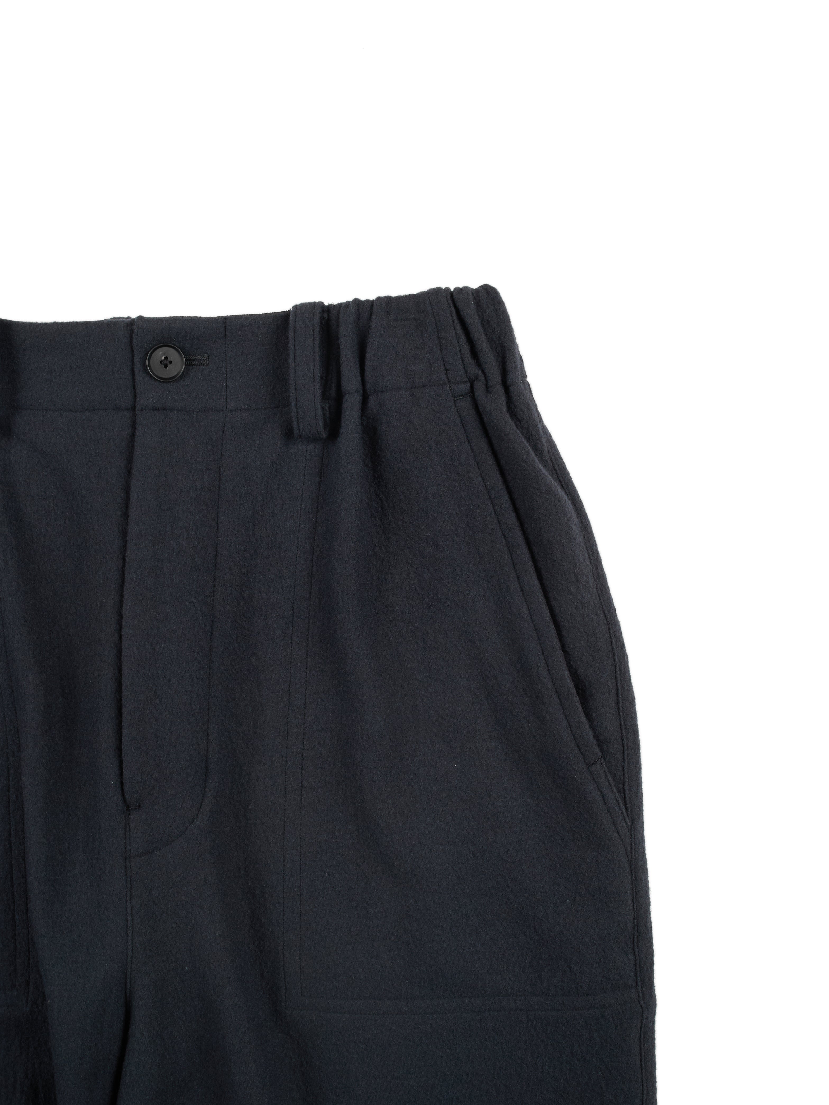 Super160's WOOL CRATER JERSEY BAKER PANTS｜BLACK – Cornier